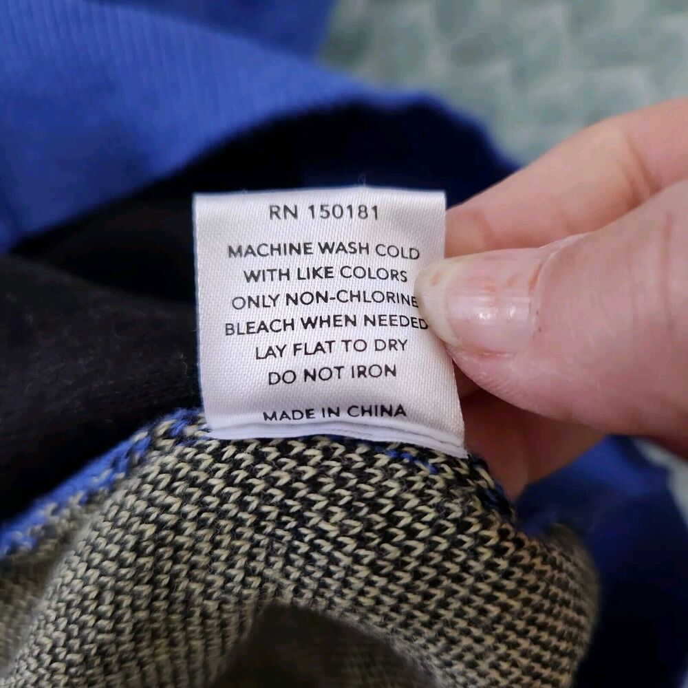 Ascot + Hart Sweater Cardigan Cropped Retro Smile Happy Face On Back Small - Picture 10 of 10